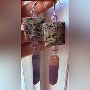 Artistic Multicolor Dangle Earrings
